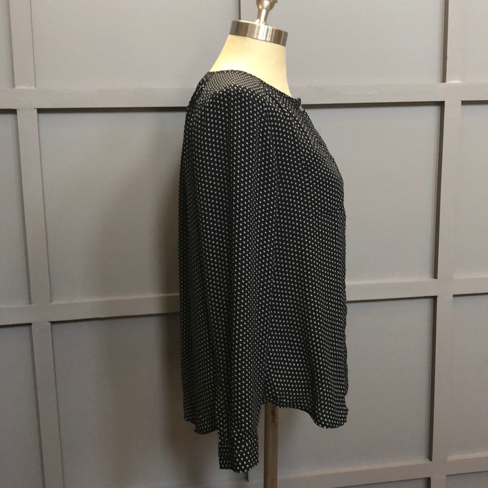 LOFT long sleeve polka dot blouse sz Small petite - Picture 2 of 4